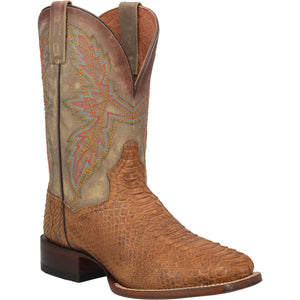 Dry Gulch Dan Post Mens Python Square Toe Boot TAN (DS) ~ PREORDER 12/25
