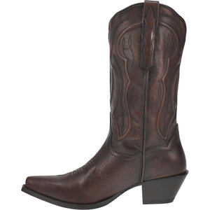 Mataya Chestnut Stitched Leather Boots (DS)
