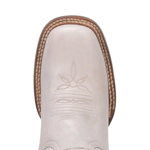 Sugar White Leather Embroidered Boots (DS) ~ PREORDER 11/1
