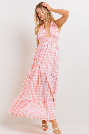 Picnic Date Gingham Maxi Dress
