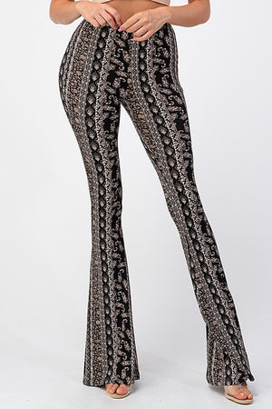 Object Of My Desire Boho Floral Print Flare Pants