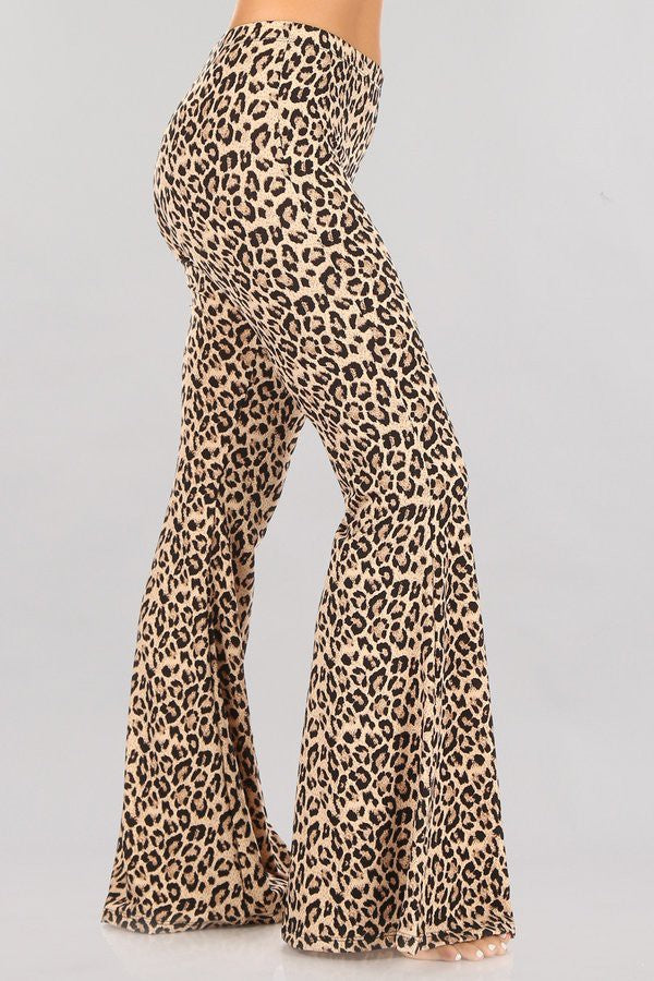 Bum Like A Dump Truck Leopard Print Bell Bottom Pants