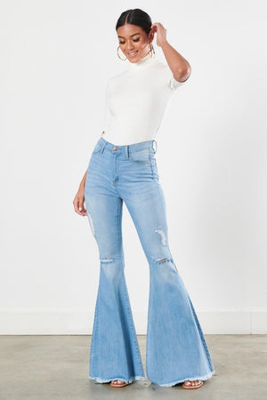 Come Closer Distressed Flare Jeans (DS) FG VM