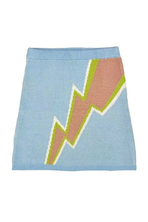 Neon Jolt Lightning Bolt Blue Sweater Skirt (FG) DS