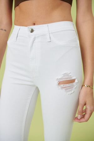 White Out High Rise White Flare Jeans (DS) FG VM