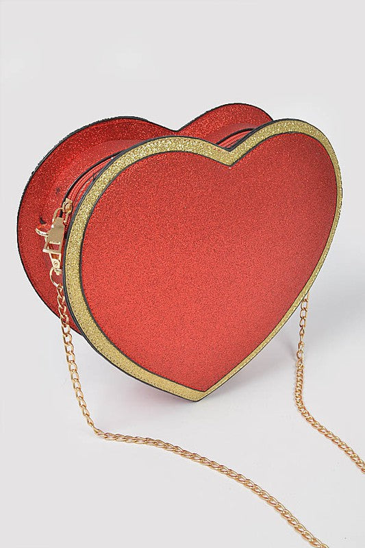 Heart of The Matter Quilted Heart Shaped Crossbody Bag