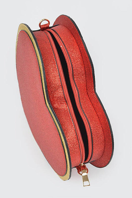 Heart Of Gold Heart Shape Crossbody Bag