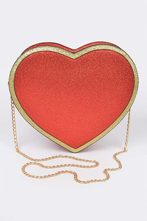 Heart Of Gold Heart Shape Crossbody Bag