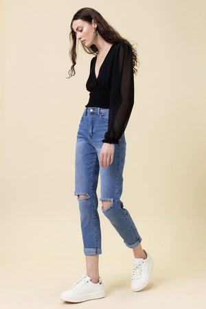 Time After Time High Waisted Boyfriend Jeans (DS) FG VM