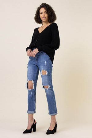 Hole In One Distressed Boyfriend Jeans (DS) FG VM