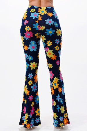 All That Retro Floral Print Flare Pants