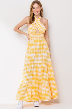 Picnic Date Gingham Maxi Dress