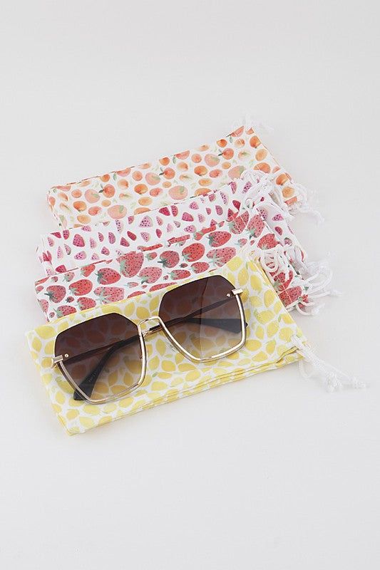 Fruit Stand Microfiber Sunglasses Pouch