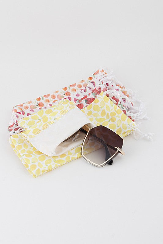 Fruit Stand Microfiber Sunglasses Pouch