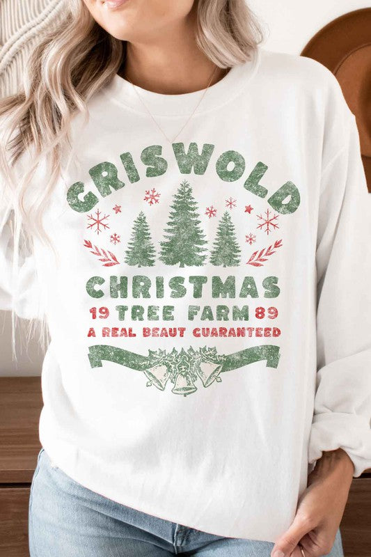 CURVY Christmas Tree Farm Graphic Sweatshirt (DS) FG