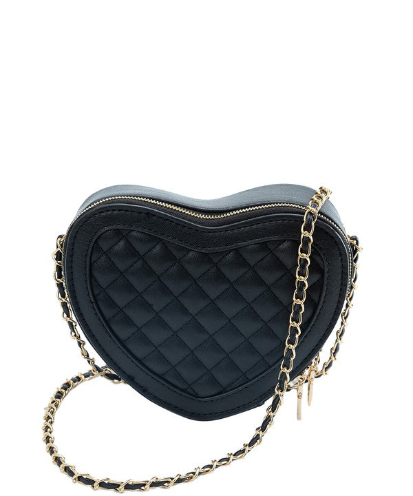 Quilted Heart Shape Bag