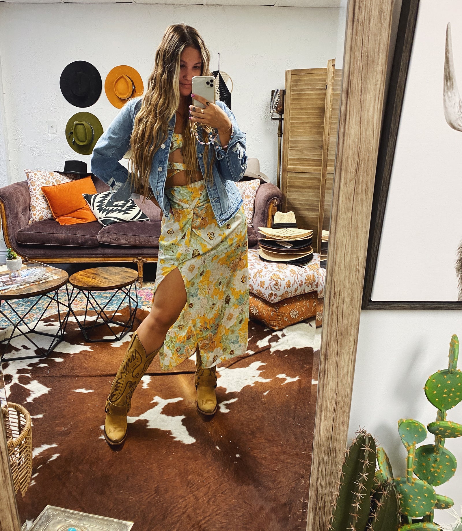Free Your Mind Floral Print Skirt Set