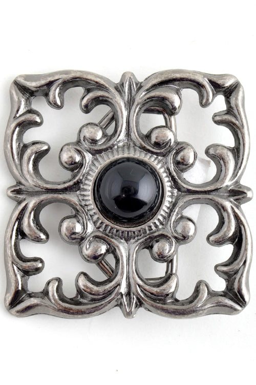 Onyx Rose Belt Buckle