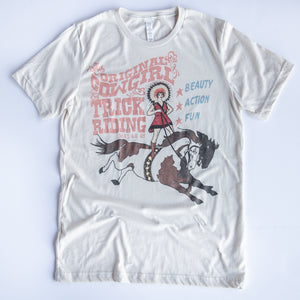 Cowgirl Trick Rider Graphic Tee (made 2 order) RBR
