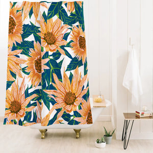Blush Sunflowers Shower Curtain (DS) DD