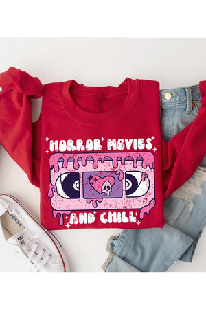 Horror Movies And Chill Graphic Sweatshirt (DS) FG