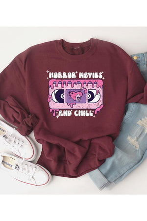 Horror Movies And Chill Graphic Sweatshirt (DS) FG