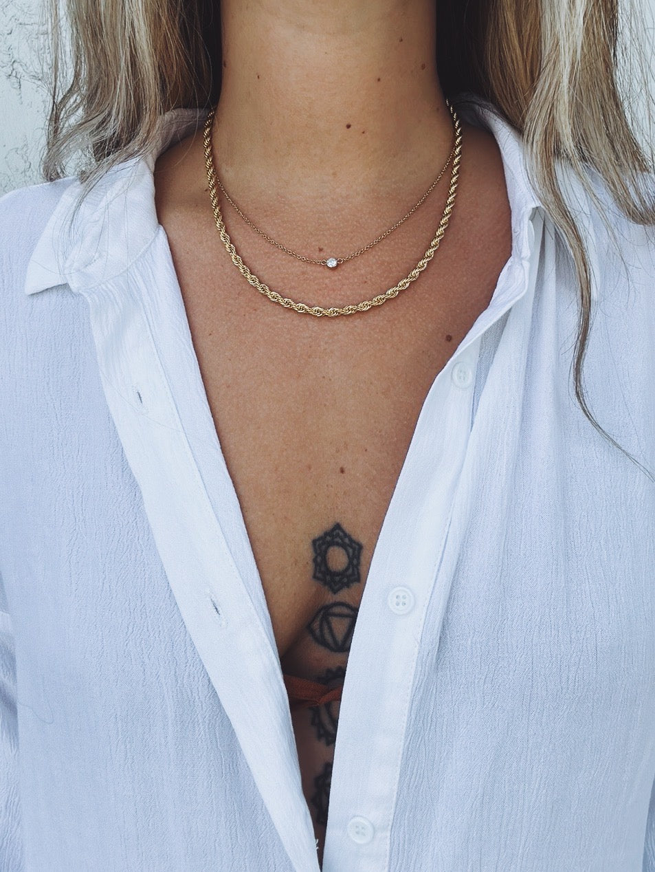 Twisted Gold Rope Chain