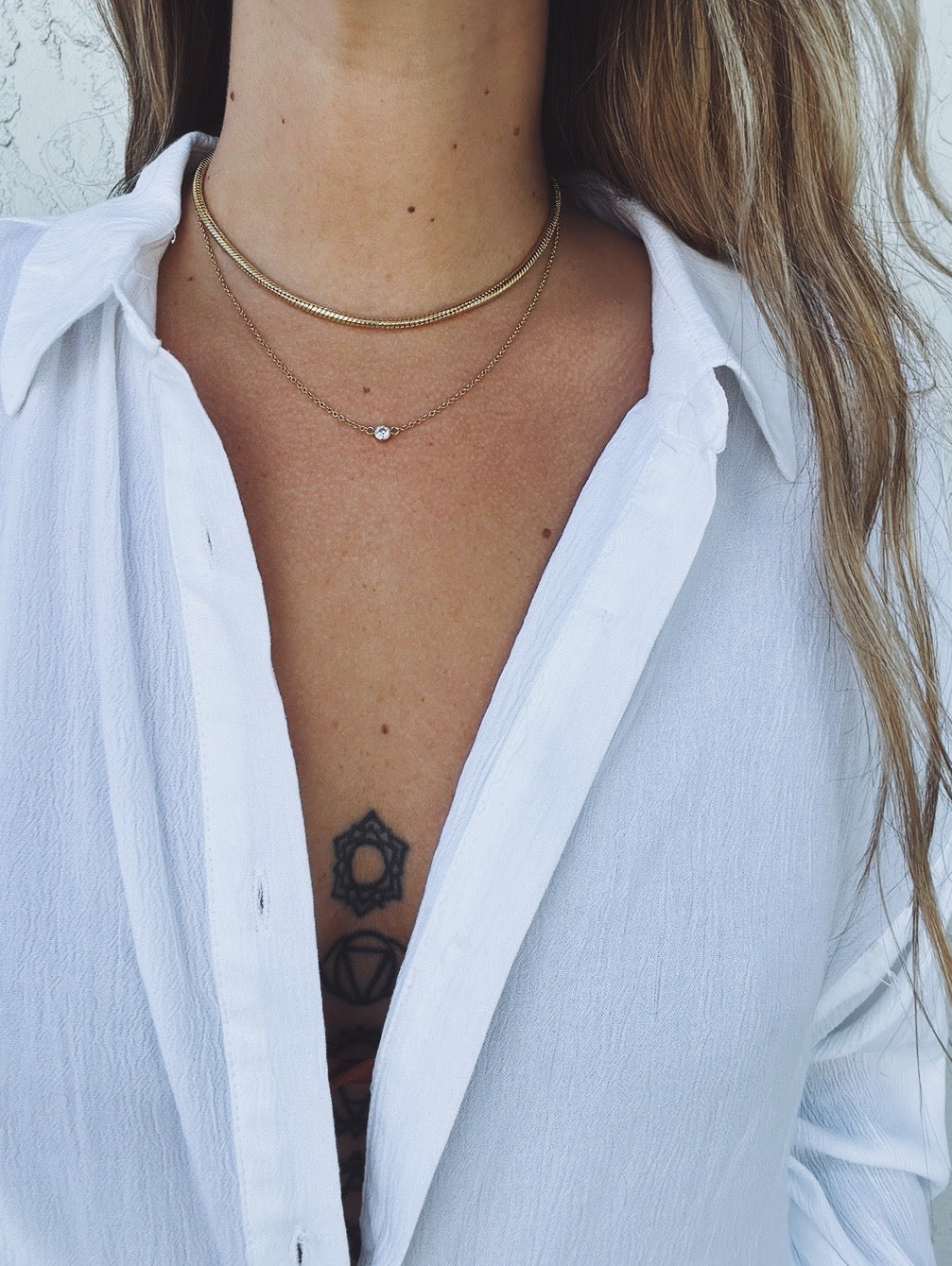 Swindler Gold Choker Snake Chain