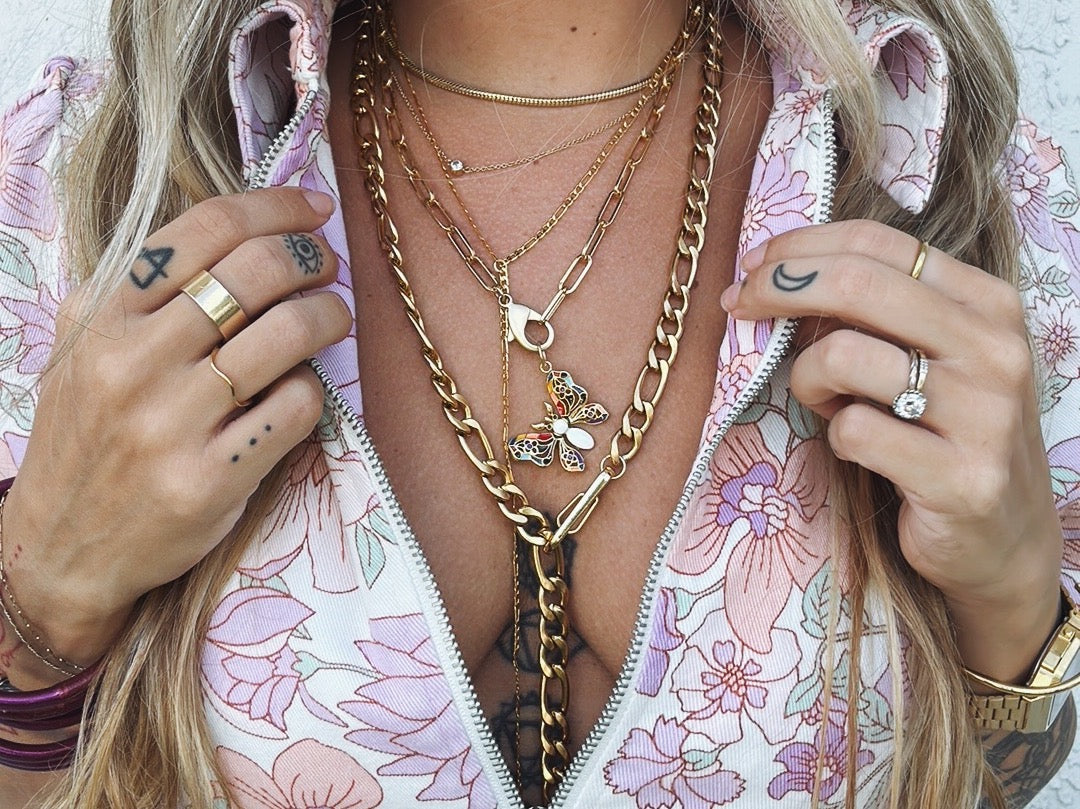 Sunday Butterfly Gold & Enamel Pendant/Charm