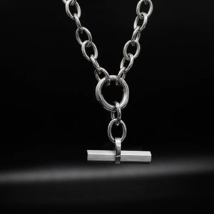 Kaz Round Chain & Bar Necklace