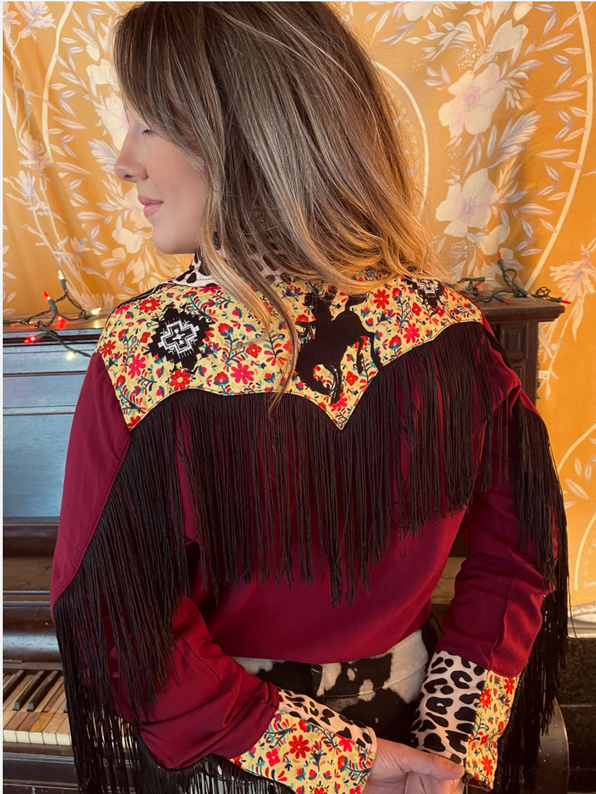 Sunday Best Embroidered Pearl Button Top ~ Lainey Wilson X Lil Bee's B -  Lil Bee's Bohemian