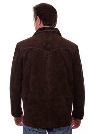 Scully Men's Espresso Boar Suede Coat (DS)