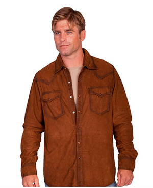 Scully Men's Western Suede Shirt (DS)