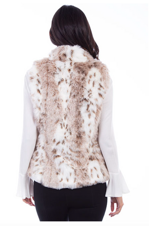 Snow Leopard Faux Fur Vest by Scully (DS)
