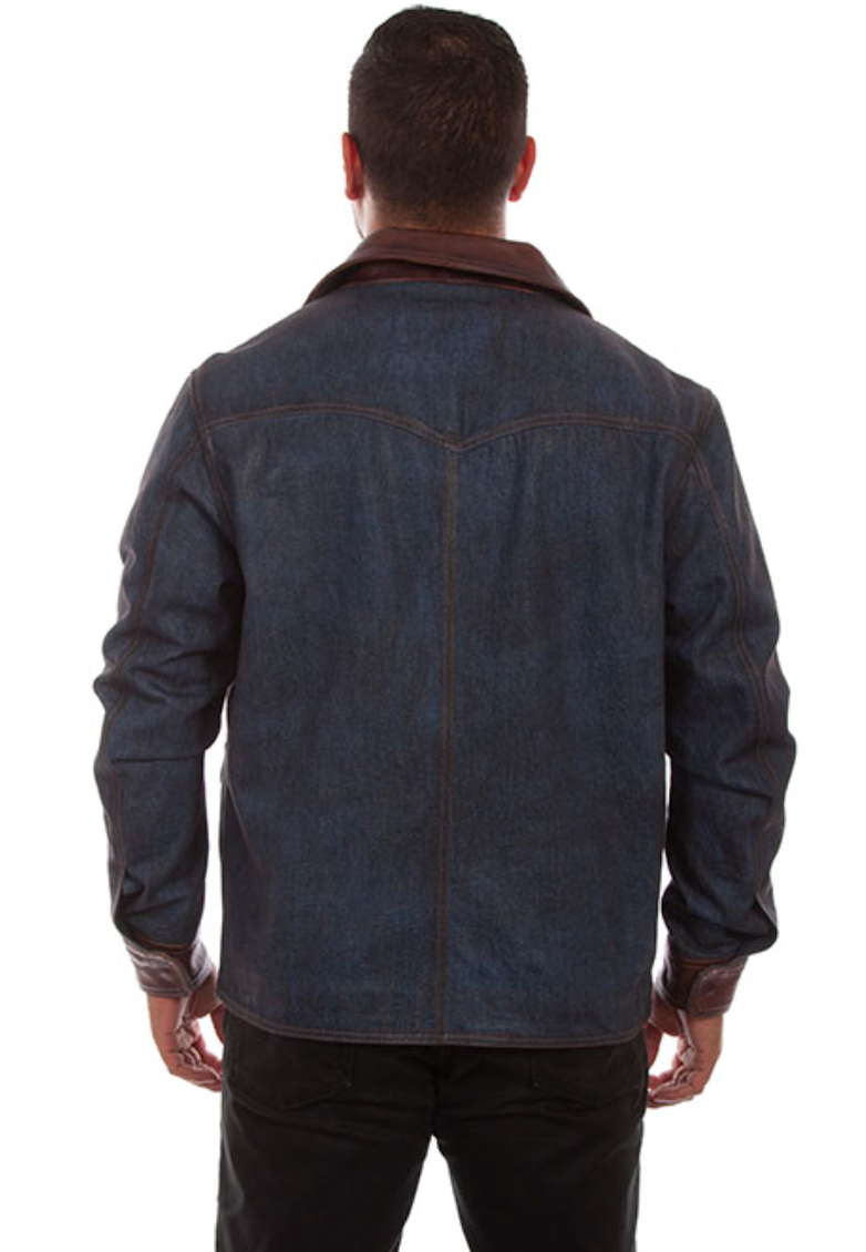 Scully Men's Denim & Leather Jacket (DS)