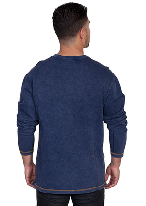 Scully Men's "Ribbed Long Sleeve" in Navy (DS)