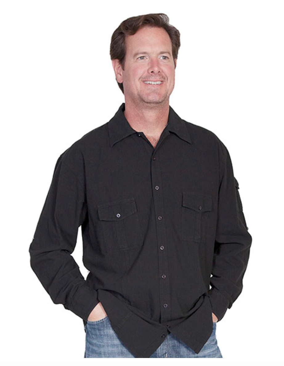 Scully Men's Button Up in Black (DS)