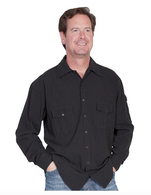 Scully Men's Button Up in Black (DS)