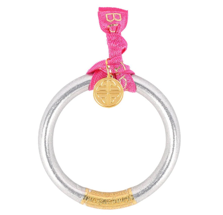 BuDhaGirl Silver Tzubbie All Weather Bangle® (AWB®) - Serenity Prayer