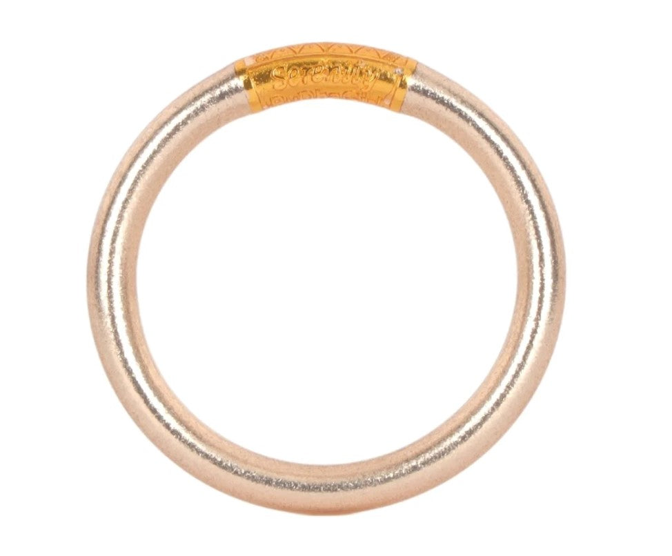 BuDhaGirl Champagne Tzubbie All Weather Bangle® (AWB®) - Serenity Prayer