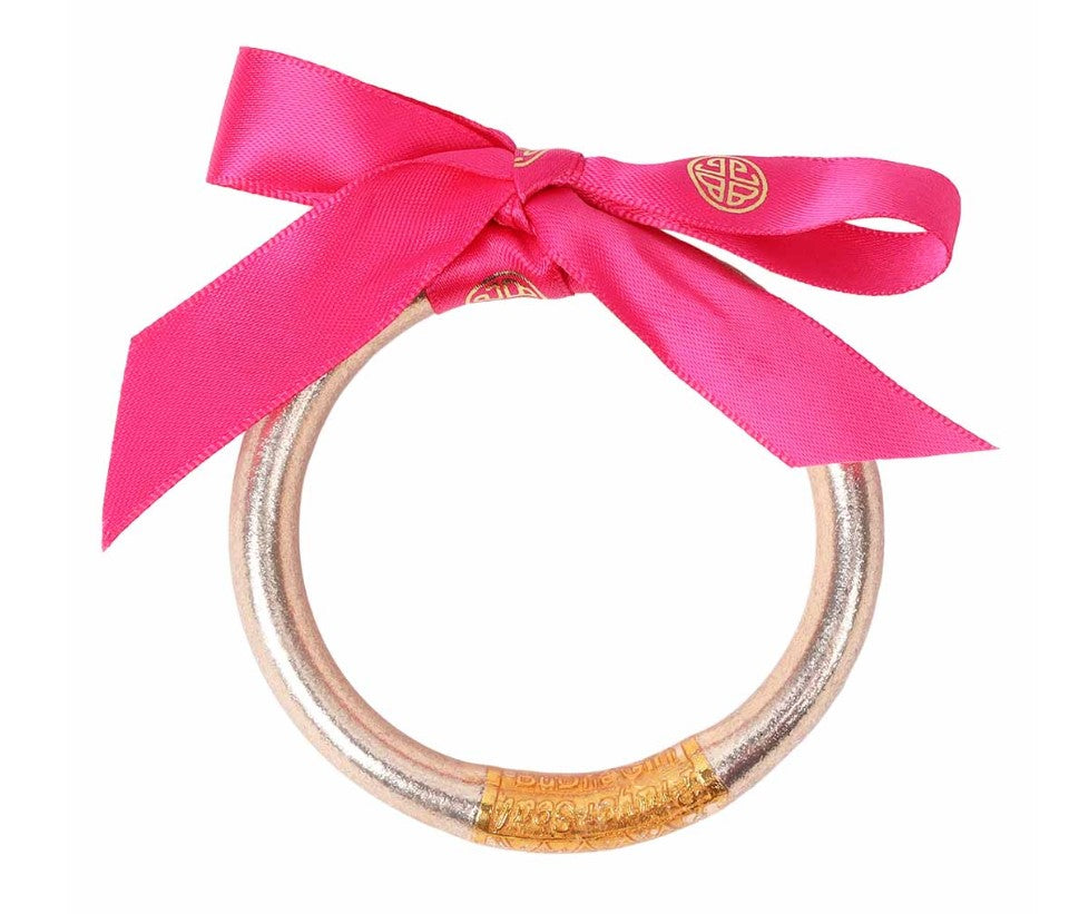 BuDhaGirl Champagne Tzubbie All Weather Bangle® (AWB®) - Serenity Prayer