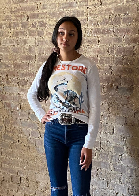 Dimestore Cowgirl Graphic Long Sleeve (made 2 order) RBR