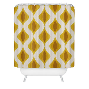Yellow Ornaments Shower Curtain (DS) DD
