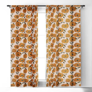 "Ole Poppies Playground" Blackout Window Curtains (DS)