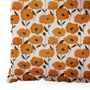 "Ole Poppies Playground" Floor Pouf Pillow Square (DS)