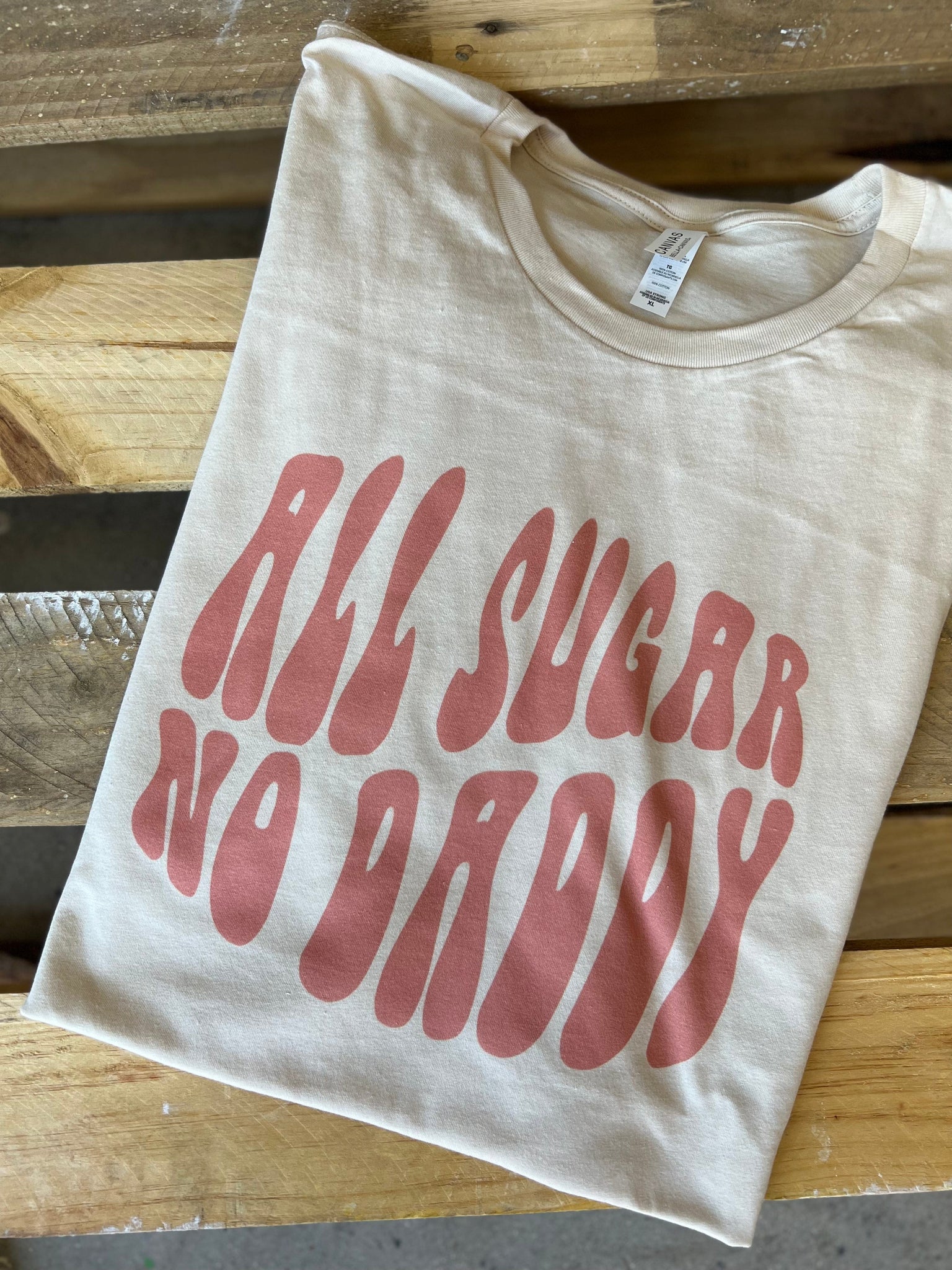 Pink All Sugar No Daddy Graphic Tee (made to order) LC