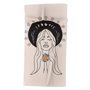 Desert Angel In Black Cream Beach Towel (DS) DD