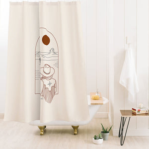 Lost Pony Rustic Shower Curtain (DS) DD