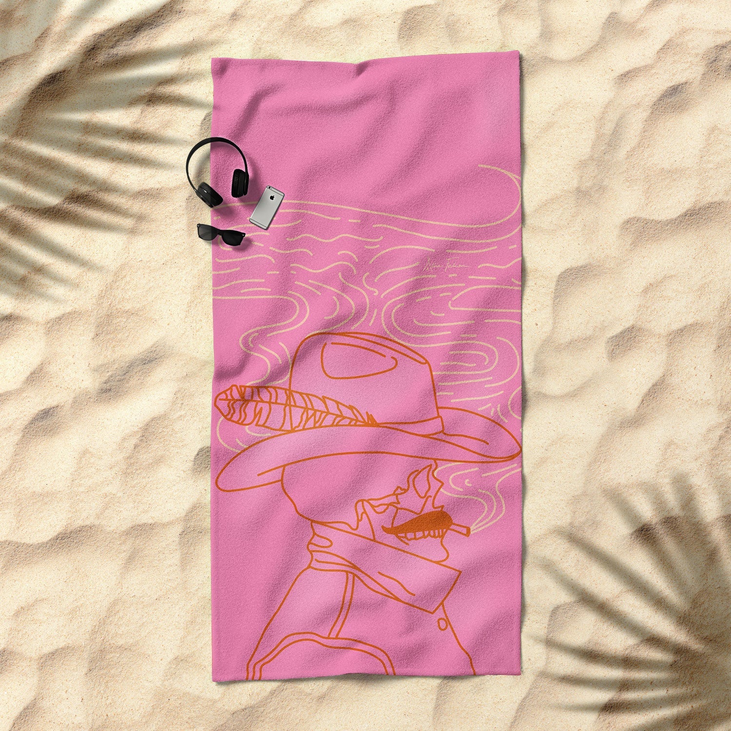 Love Or Die Tryin Pink Beach Towel (DS) DD