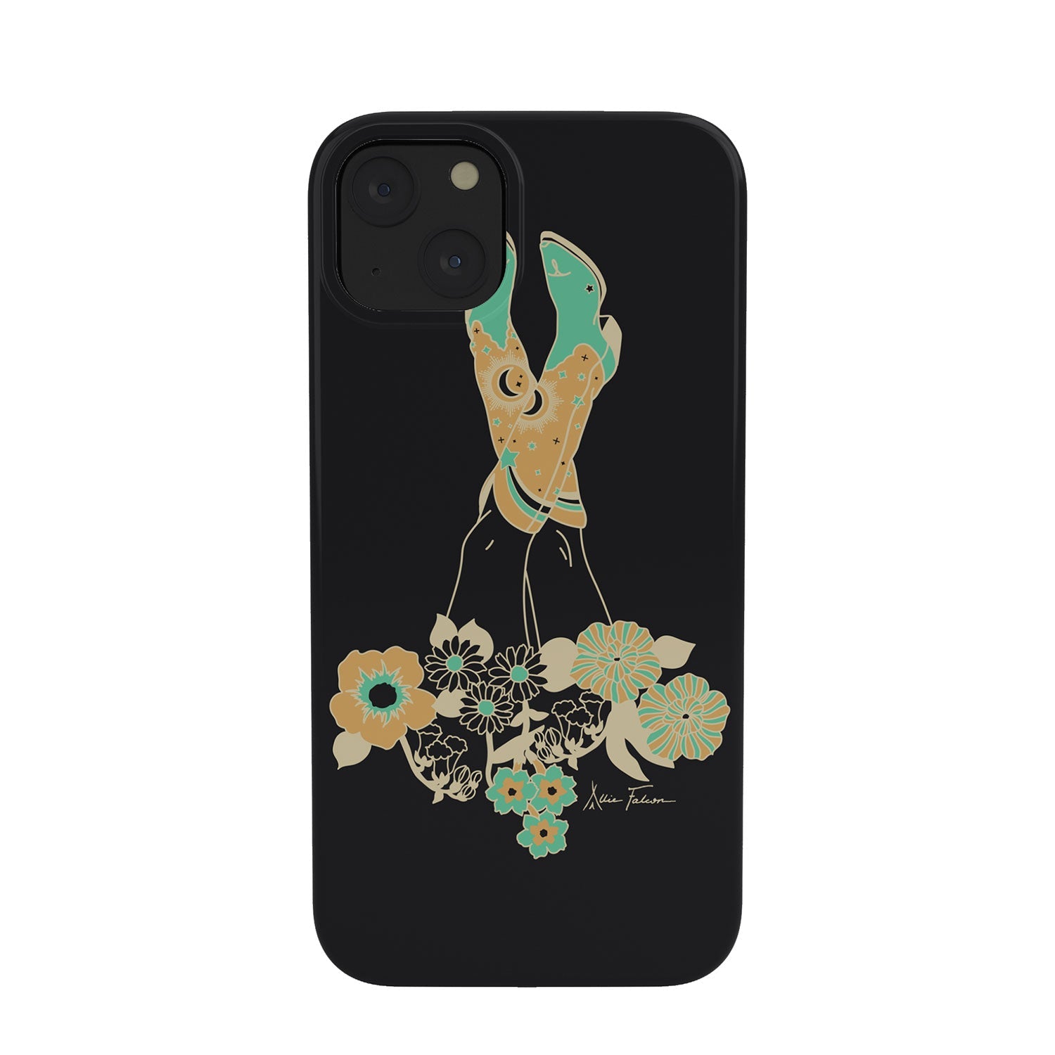 Love Stoned Cowboy Boots Emerald Phone Case (DS) DD